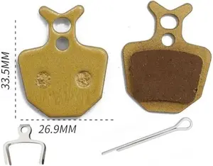2 Pairs Bike Bicycle Disc Brake Pads Mechanical Disc Brake (Resin,Semi-Metallic,Sintered Metal) Metal Bicycle Electric Scooter Brake Pads Wear-Resistant Quiet Bike Disc Brake Pad