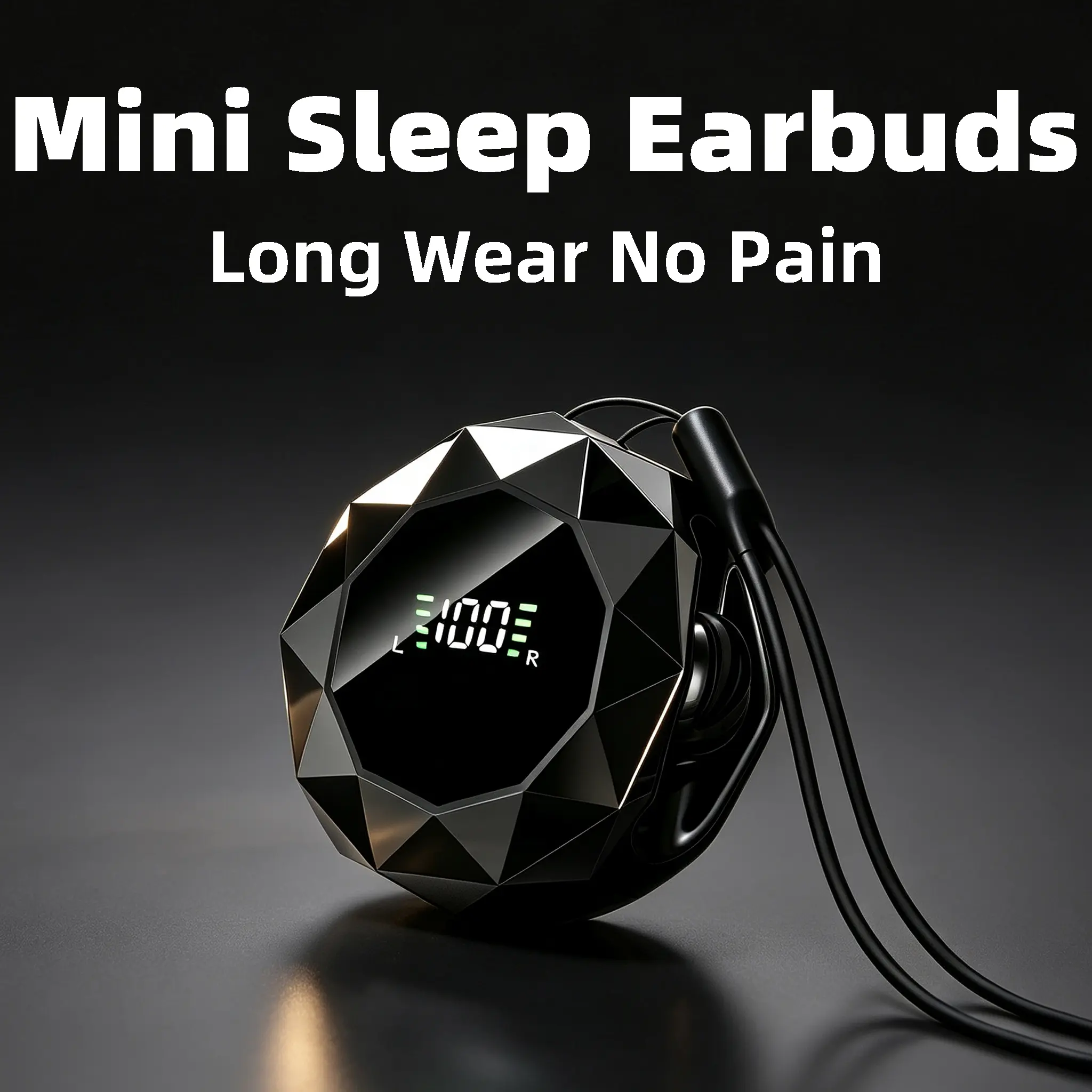 Mini Bluetooth Sleeping Earbuds, Skin-Friendly Silicone, Ear Pain-Free All-Night Wear, 0 Pressure for Side Sleeping, Stereo Surround Sound, Noise Isolating Audio Headphones