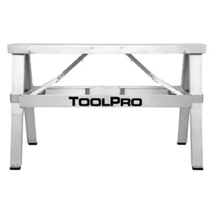 ToolPro Professional Grade 18 in. to 30 in. Adjustable Aluminum Walk-Up Bench - 500 lb. Capacity - Rubber Non Slip feet - Foldable for Easy carriing.