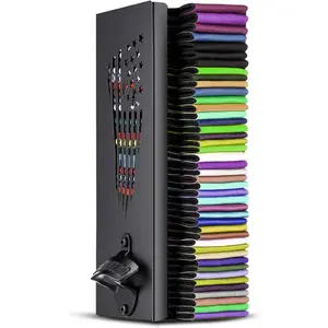 2 in 1 Metal Can Cooler Holder with Bottle Opener - Wall Mount, Compatible with Standard Can Cooler,  Sleeves Organizer and Dispenser for  Family Bar