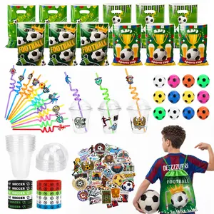 111Pcs/134Pcs Soccer Party Favors, Soccer Goodie Bags Soccer Gift Bags Stuffers for Boys Includes Drawstring Bags Bracelet Keychain Tattoo Stickers Mini Soccer for Soccer Birthday Party Supplies #SummerVibes