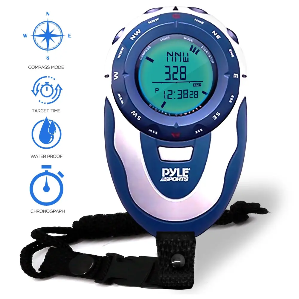 Portable Sports Handheld Track Watch with Digital Compass | Chronograph Stopwatch with 42 Lap Memory, Pacer Function, Countdown Timer, Dual Time & EL Backlight – Water-Resistant Outdoor Training Watch