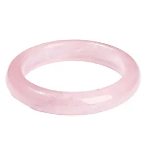 Natural Rose Quartz Bracelet Ice Transparent Hibiscus Stone Fashion Simple Women's Versatile Everyday Wear Jewelry Moldavite Spiritual Growth Pendant Rainbow Crystal Accessory Set real  jade  stone