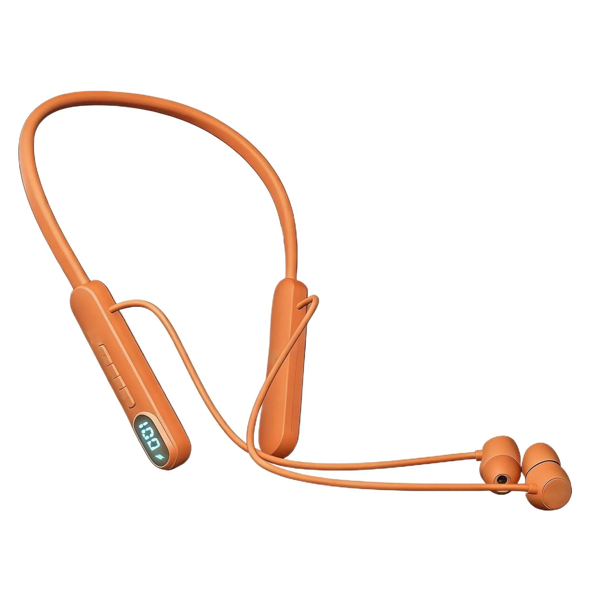 Wireless Neckband Headphone - ENC Noise Cancellation, Stereo Speakers, LED Power Display, Stable Bluetooth Connection, Long-Standby Battery, Water-Resistant Sweatproof Design, Smart Voice Assistant, Call Control, Type-C, for Gym Run Hike & Laptop Use Audi