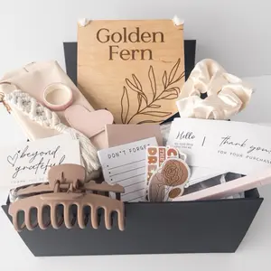 Golden Fern | Personalized Wooden Pennant Sign | Small Business Display, Market Booth, or Shop Decor | Social Media Watermark