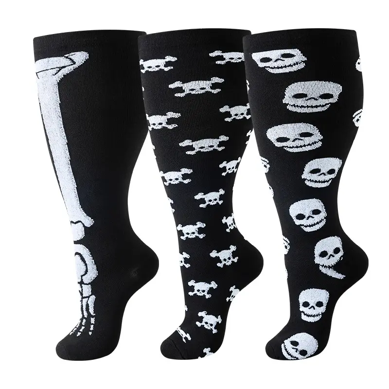 Men's and women's general-purpose sports stockings, 3 pairs of elasticized calf socks, suitable for daily casual wear.