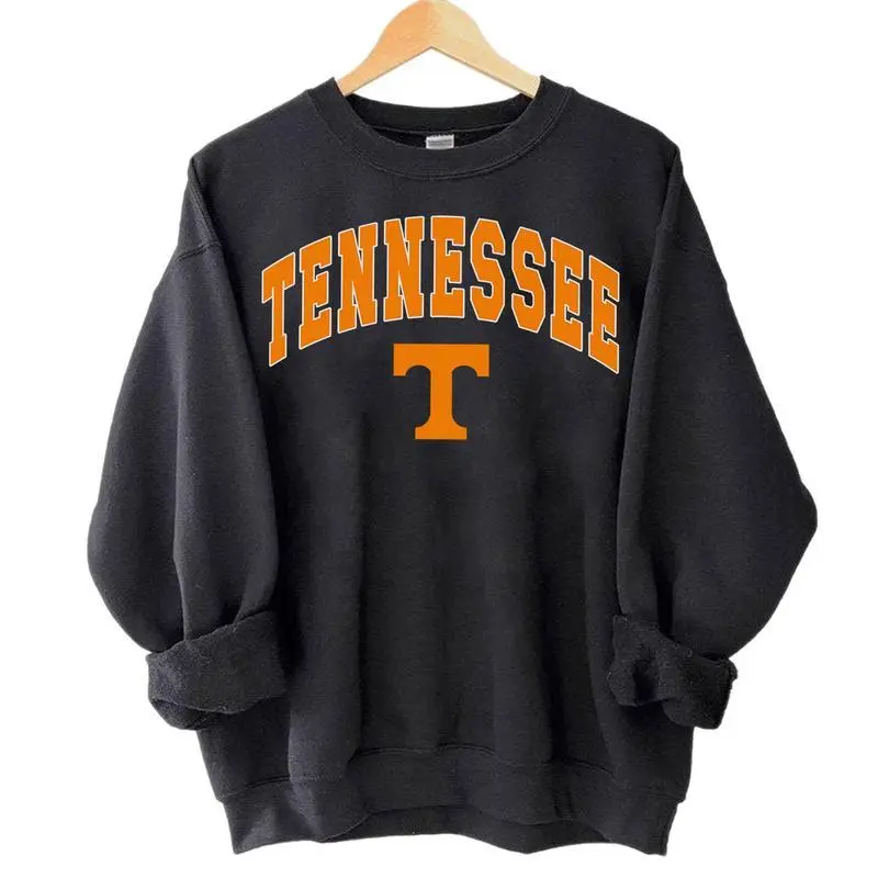 Tennessee Orange Vintage College Sweatshirt, Varsity Letter Graphic Crewneck, Unisex Game Day Pullover