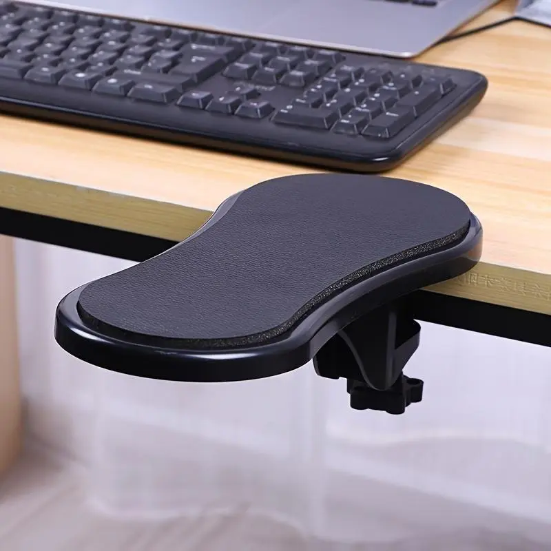 Desk Armrest Extender with Non-Slip Base, Adjustable - Ergonomic Curved Elbow Support for Gaming, Office, Computer Desk - Reduces Wrist and Arm Fatigue, Compatible with Keyboard, Mouse, Laptop, Desktop Setup