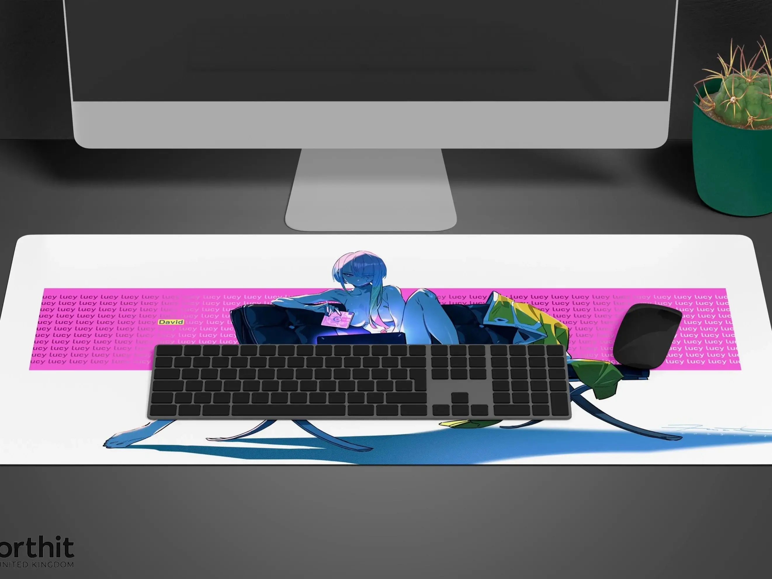 [SALE UP TO 45%] Lucy Cyberpunk Desk Mat_ Large Gaming Mousepad, Non-slip Rubber Base, lucy Mouse Pad _ Cyberpunk Edgerunners -