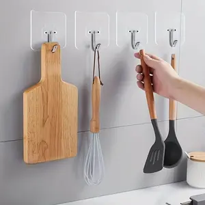 10 pieces of durable adhesive hooks, waterproof wall-mounted metal hook set, a convenient and no-drilling storage solution, suitable for bathrooms, kitchens and home storage