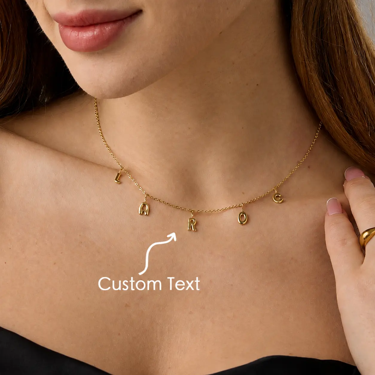 Women's Custom Personalized Necklace - Elegant Long 15"-2" Adjustable Extender Gold & Silver Pendant, Fully Personalized Dainty Jewelry, Gift for Mom, Christmas Birthday Anniversary Present