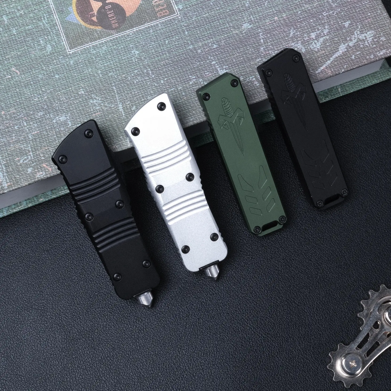 Small portable outdoor tool, pure aluminum handle, D2 high hardness corrosion-resistant steel, outdoor fishing and camping EDC tool, portable tool, best gift.