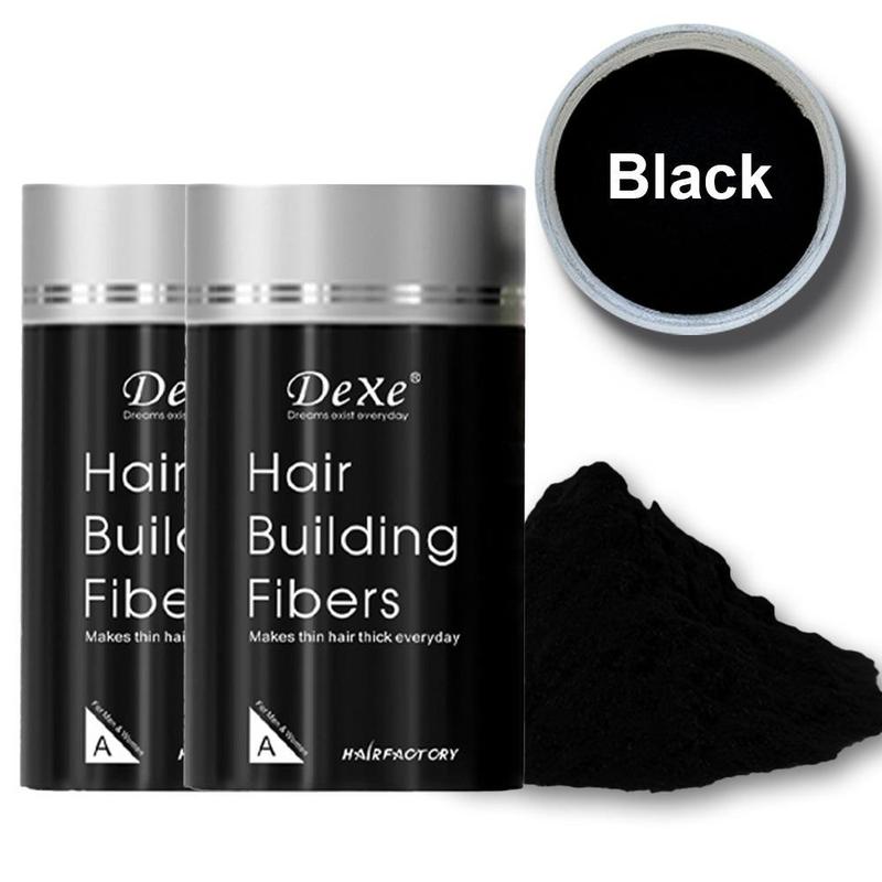 Dexe 44g Full Volume Hair Fiber 22g x2 Double Boxes Volumizing Powder for Fine Soft Hair Quick Attachment in 15 Seconds Adds Thickness Volume Unisex Multiple Colors