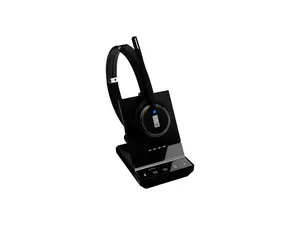 Sennheiser SDW 5066 (507024) - Double-Sided (Binaural) Wireless Dect Headset for Desk Phone Softphone/PC & Mobile Phone Connection Dual Microphone Ultra Noise Cancelling, Black