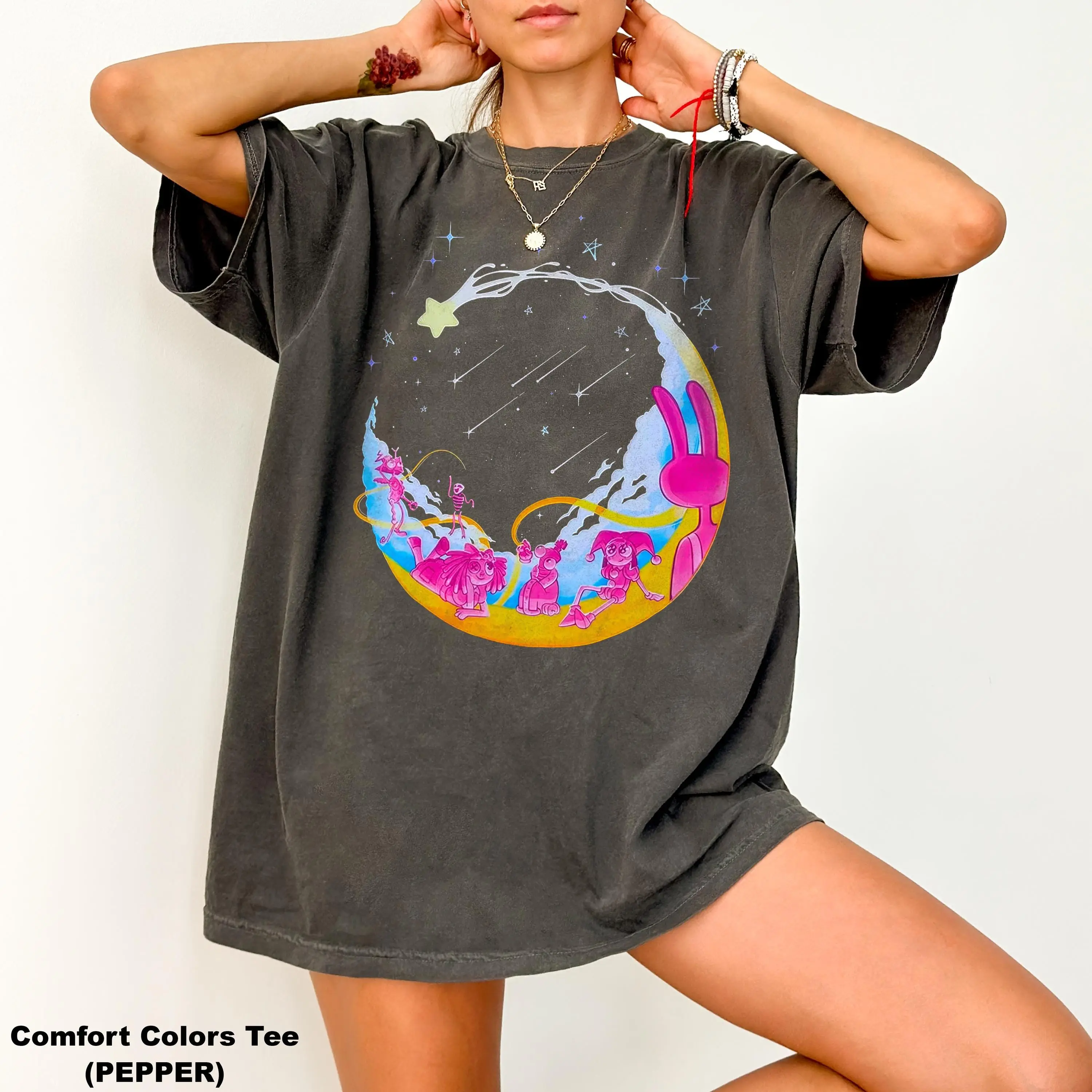 Comfort Colors The Amazing Digital Circus Stargazing Shirt -Tadc Shirt,Tadc Sweatshirt,Jax Sweater,Gangle Tshirt,Zooble,Ragatha,Kinger,Pomni#GraphicTee #UnisexTShirt #CartoonShirt #FanGift