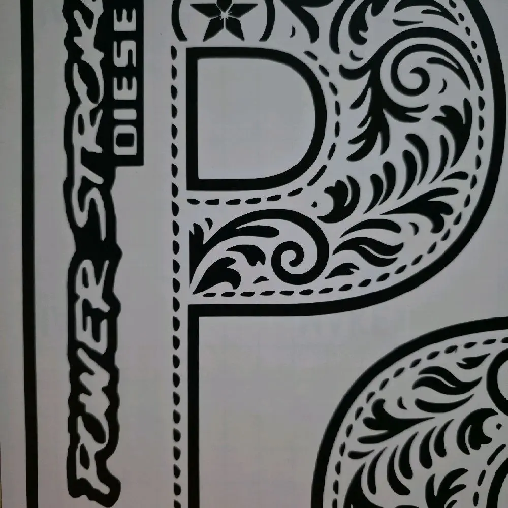Powerstroke Tooled "P" Decal- 10"