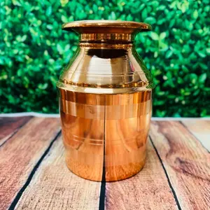 Copper Flower Vase Home Decor Pot | Tama Puja Kalash | Pooja Gagri Ghaila Ghalcha Kalash Ghada| Housewarming Floral Pot | Lovely Gift Religious Decoration