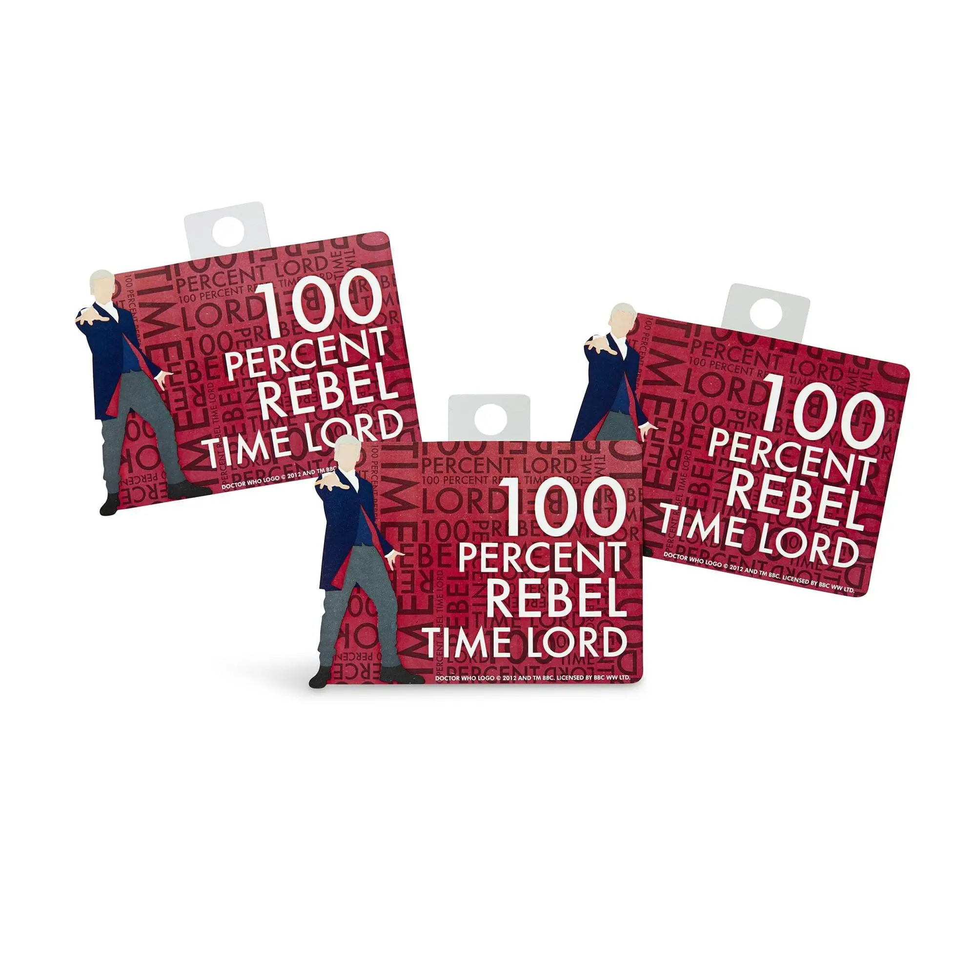 Doctor Who Glossy Vinyl Sticker - "100% Rebel Time Lord"