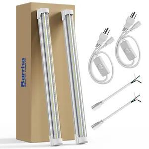 Barrina 5000K 1.5FT LED Shop Light, 3450LM, 25W, T8 Under Cabinet Lighting, Workbench, Workshop, Room, Kitchen, Tube Light, Linkable Ceiling Lights Fixture with Built-in ON/Off Switch, ETL, 2 Packs