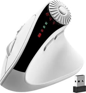 SABLUTE MAM51 Ergonomic Mouse Wireless with 3-in-1 Quick-Switch Scroll Wheel, Vertical Mouse with 4000 High DPI, 8 Buttons Wireless Computer Mouse, 2.4Ghz/Bluetooth Mouse for Laptop and Desktop