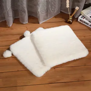 SHENGOCASE 2-Pack 16" Square Faux Rabbit Fur Cat Dog Bed Cushion Pad Mat, Cat Tree Tower Replacement Cushion Pad, Pad for Window Perch, Cat Dog Carrier House Cage Crate Kennel Furniture