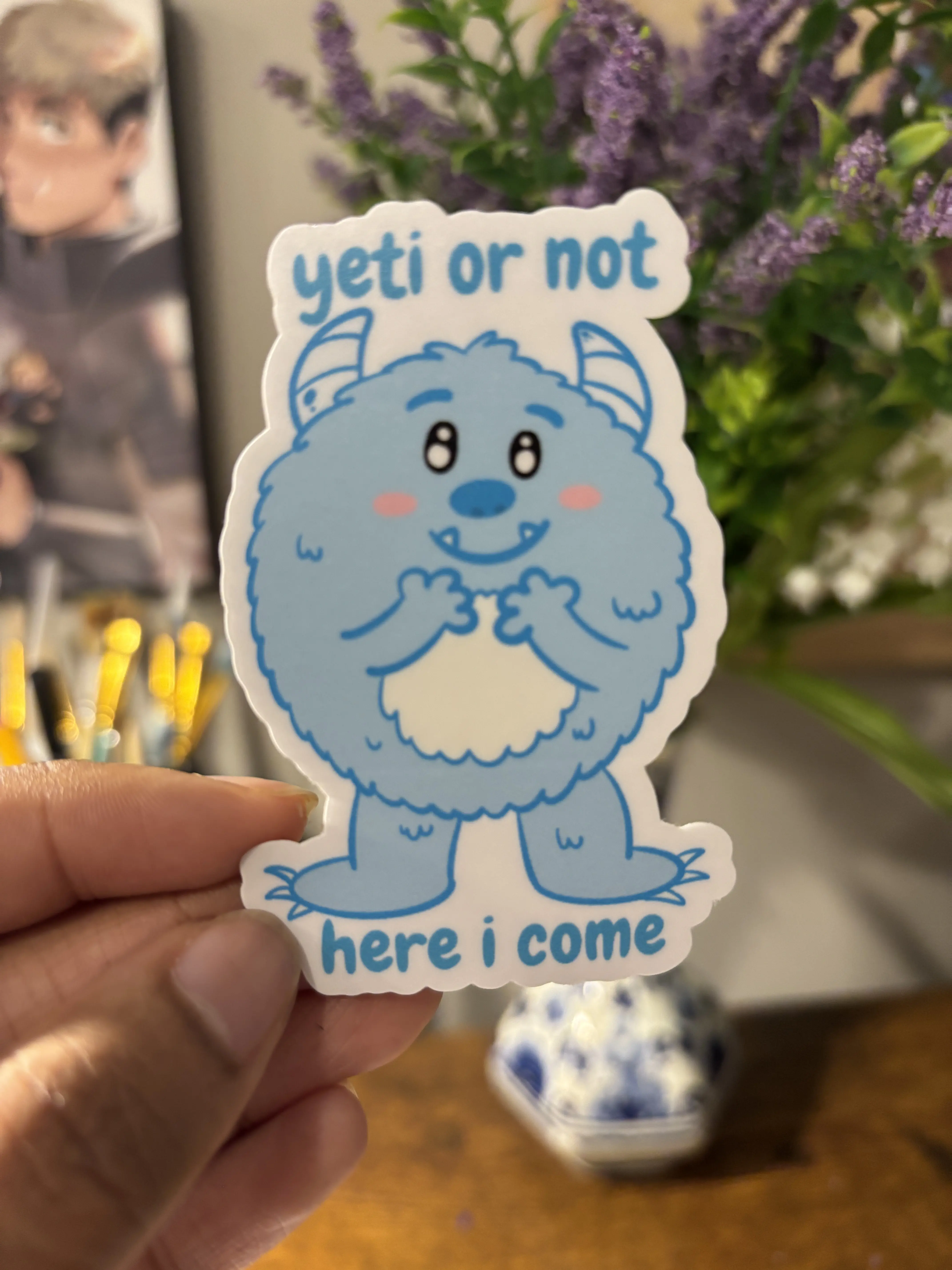 Yeti Sticker, Funny Laptop Decal, Water Bottle Sticker