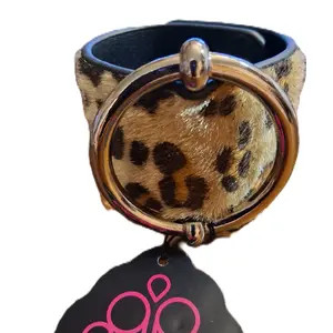 Paparazzi Urban Wrap Bracelet - Leopard Print & Brown Leather 6in 2 Versatile Accessory for Stylish Outfits with Orange Embroidery