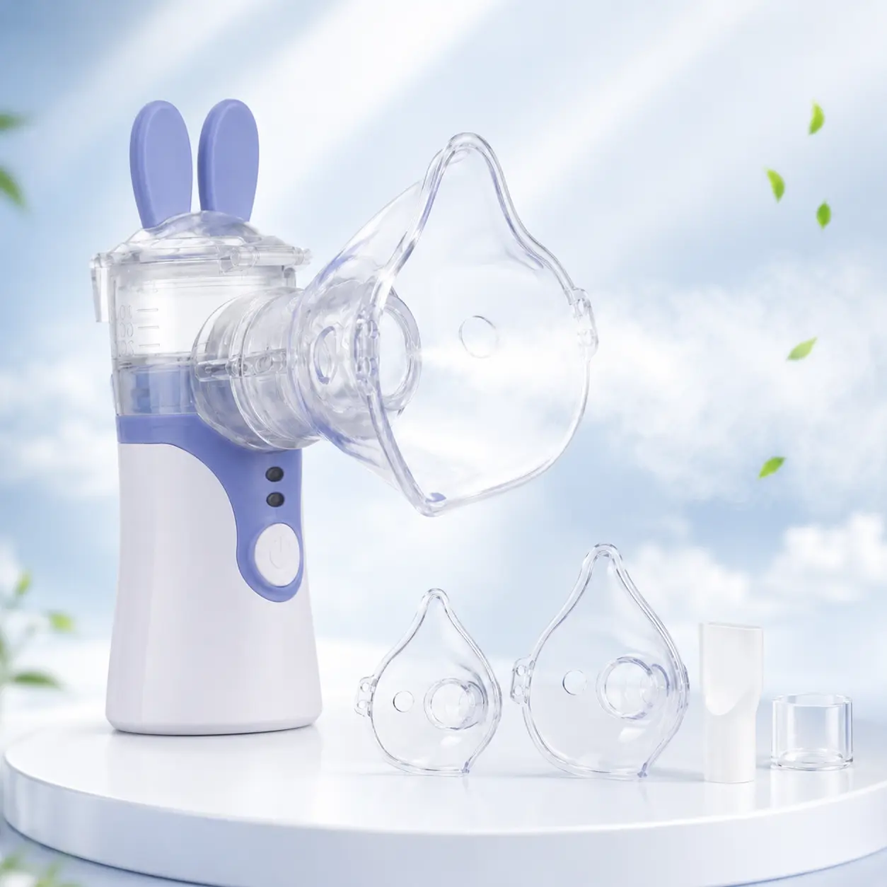 Rabbit Ear Portable Mesh Nebulizer  – Dual-Mode Fine Mist for Gentle Care, USB-C Rechargeable Mini Humidifier, Ultra-Quiet & Lightweight, Perfect for Home or On-the-Go.