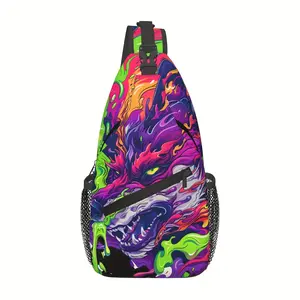 Crossbody Chest Bag Hiking Cartoon Style Fox Head Shoulder Bag Folding Large Capacity Fashion Durable Can Be Used for Shopping, Work, Leisure Travel Beach Bag Fishing Backpack Travel Additions Must Have Backpack for School Back Christmas Gifts