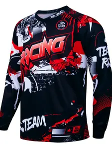Road sports summer outdoor downhill mountain bike long-sleeved moisture wicking TOP uniform men's cycling shirt