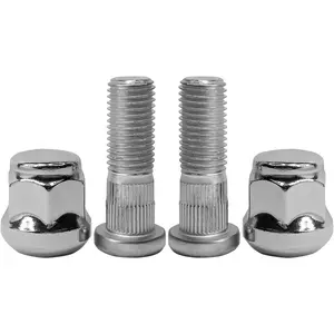M12x1.5 Chrome Wheel Lug Stud Nut Set Compatible with Honda Accord Civic City CR-V CR-Z Fit HR-V Insight Element Prelude S2000 Acura Integra CL CSX EL ILX RSX TL TLX (4PCS)