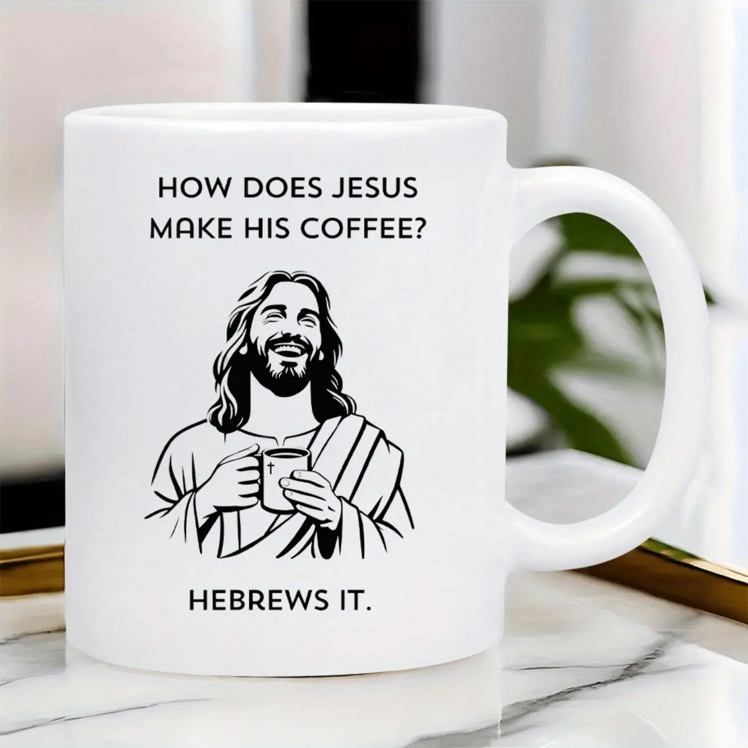 Humorous Christian mug, fun gift for family - themed mug with humorous merchandise Meme cup, spiritual coffee mug