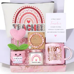 Teacher Appreciation Gifts for Women, End of Year Thank You Gifts for Teachers, Retirement Christmas Valentines Day Ideas Present Basket Set of 6