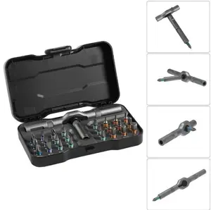 24-in-1 Magnetic Rotary Ratchet Screwdriver Set  Multi-function Repair Tool withDetachable Handle for Dly&Professional Use