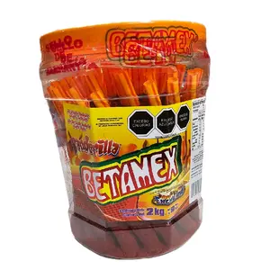 Betamex Banderilla Enchilada - Hot And Salted Tamarind Flavor Candy / 50 Pieces Pack /