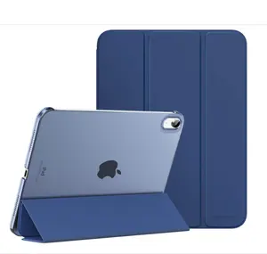 for iPad (A16) 11th Generation Case 11 Inch 2025, iPad 10th Generation Case 10.9 Inch 2022, Slim Stand Hard PC Translucent Back Shell Smart Cover, Support Touch ID, Auto Wake/Sleep, Navy Blue