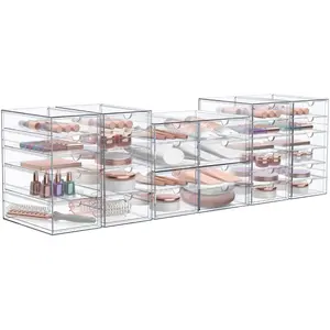 Sorbus Acrylic Storage Organizer with Clear Stackable Design for Makeup, Art Supplies, Jewelry, Stationary & Office Storage