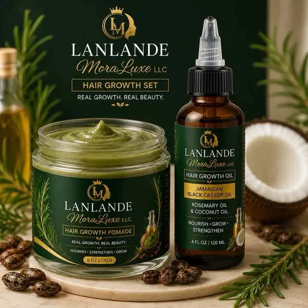 Hair Pomade & Oil Set – Natural Hair Care for All Hair Types – 6 OZ