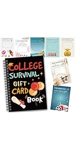 College Gift Card Book, Graduation Gift Card Book 2026 College Survival Booklet Organizer, Leaving Home High University School Package Cash Holder