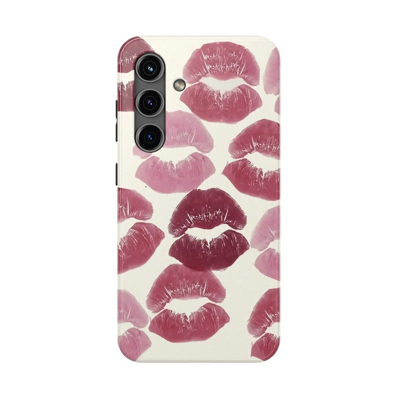 Lip Print Kiss Case for Girls Shockproof Protective Phone Case for iPhone 17 ProMax 17Air 16Pro 15 14 Leopard Print Design Anti Fall Cover U