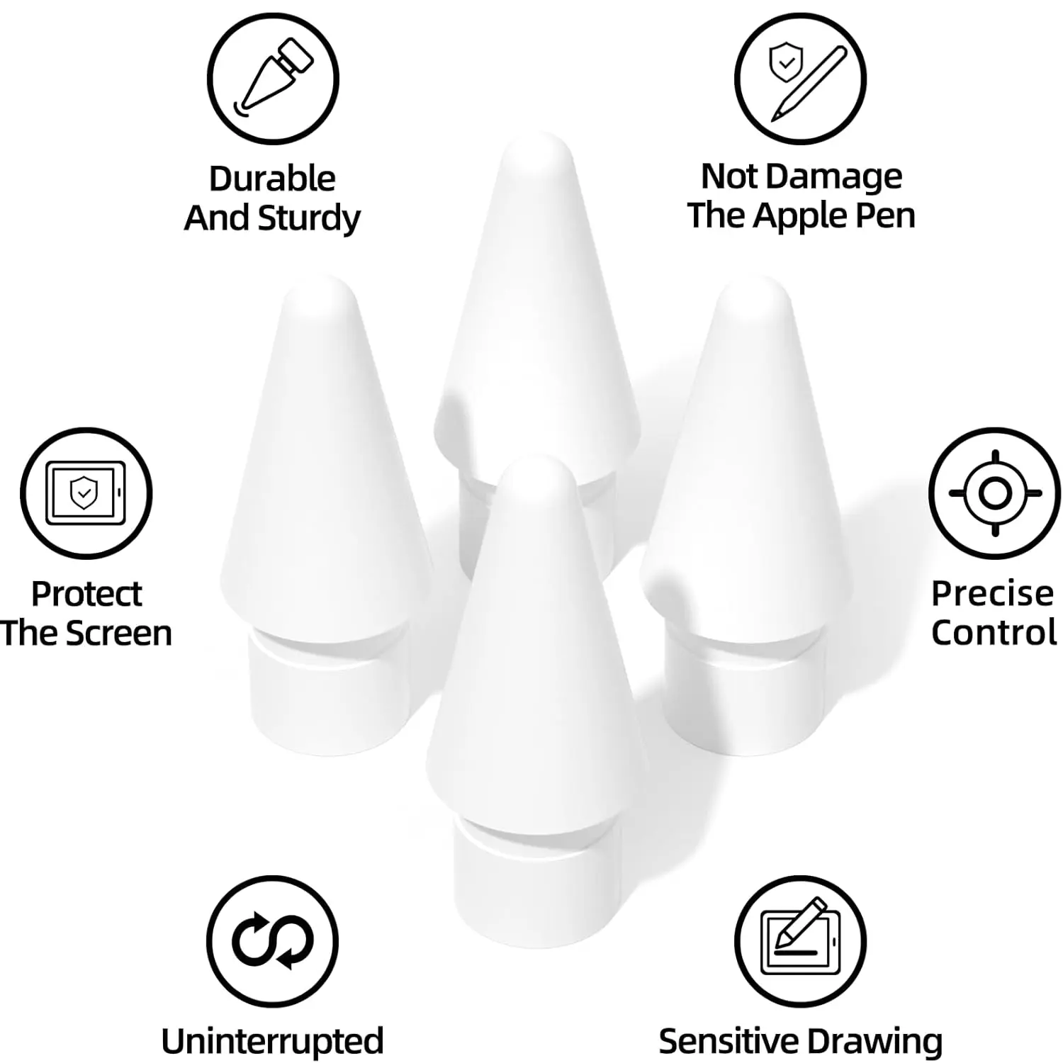 Original Replacement Nib Tips for Apple Pencil 1/2/pro, USB-C