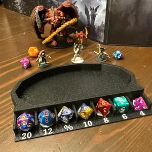 Dice Tray With Numbers and Shapes