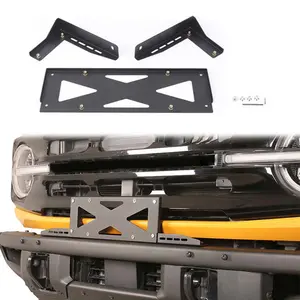 Front License Plate Mounting Bracket Holder for 2021+ Bronco - Laser Cut, UV Coated Automotive Body, Frame & Bumpers Replacement Part
