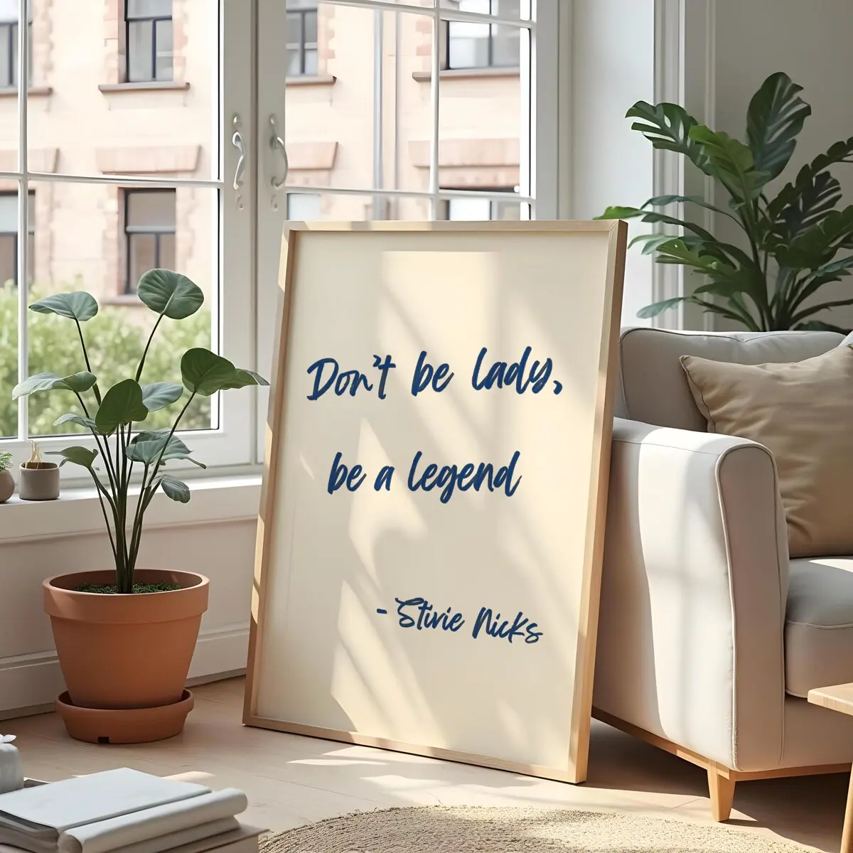 Inspirational Quote Poster – Feminist Wall Art Don’t Be a Lady Print| Frameless Poster