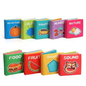 9-Piece Baby Sensory Early Education Toy Set, Interactive Cloth Book, Early Reading Book for Parent-Child Bonding, Infant Cognitive Development Gift