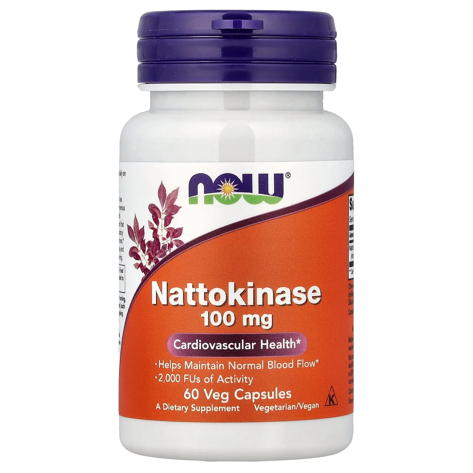 NOW Foods Nattokinase, 100 mg, 60 Veg Capsules NOW Foods Nattokinase, 100 mg, 60 Veg Capsules