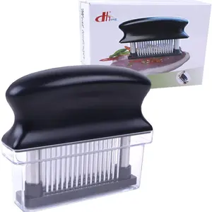 Meat Tenderizer with 48 Stainless Steel Ultra Sharp Needle Blades Heavy Duty Cooking machine for Tenderizing Beef, Turkey, Chicken, Steak, Veal, Pork, Fish etc