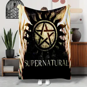Supernatural Sofa, Bed Office Lunch Break Blanket, For Outdoor Tourism, Camping Throw Blanket, Soft And Comfortable Blanket  Christmas gift Dream Weave Home
