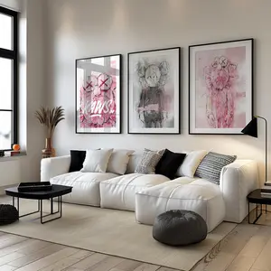 KAWS Figure & Hypebeast Decor | KAWS Wall Art, Hypebeast Room Decor, Hypebeast Wall Art | Digital KAWS Poster Set of 3 , KAWS Poster