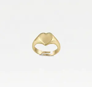 The Tiny Heart Pinky Signet Ring